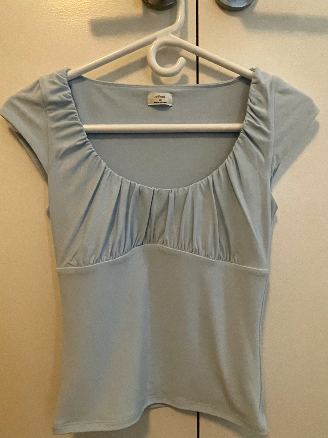 Wilfred Light Blue Ruched Top