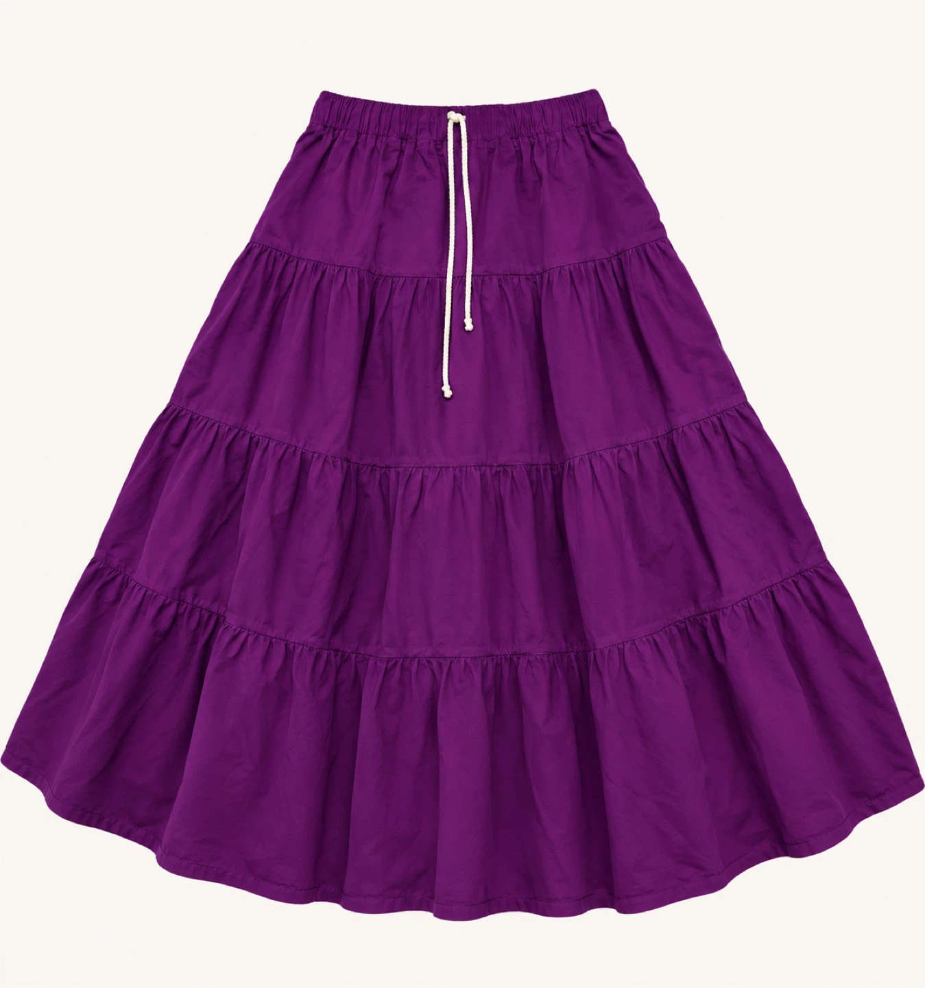 Tiered Maxi Skirt with Drawstring Waist - photo 2