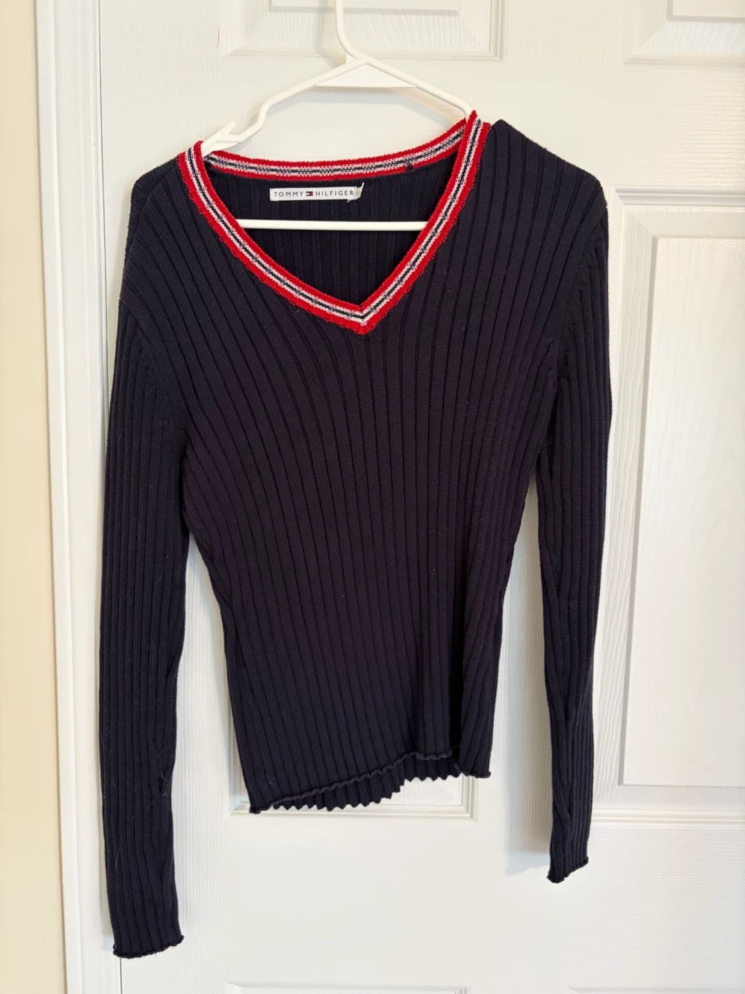 Tommy Hilfiger Ribbed V-Neck Sweater