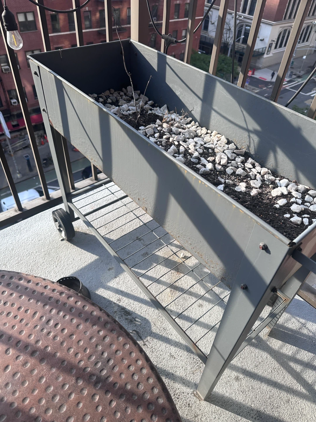 Rolling Metal Planter Box