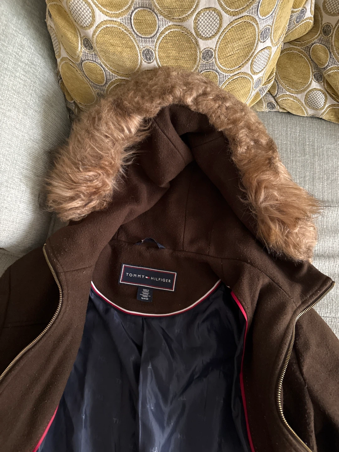 Tommy Hilfiger brown wool blend parka S - photo 4