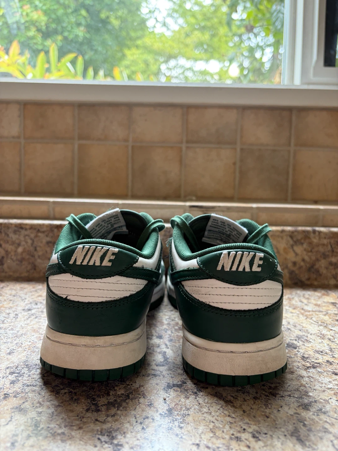 Nike Dunk Low Green White Sneakers - photo 2