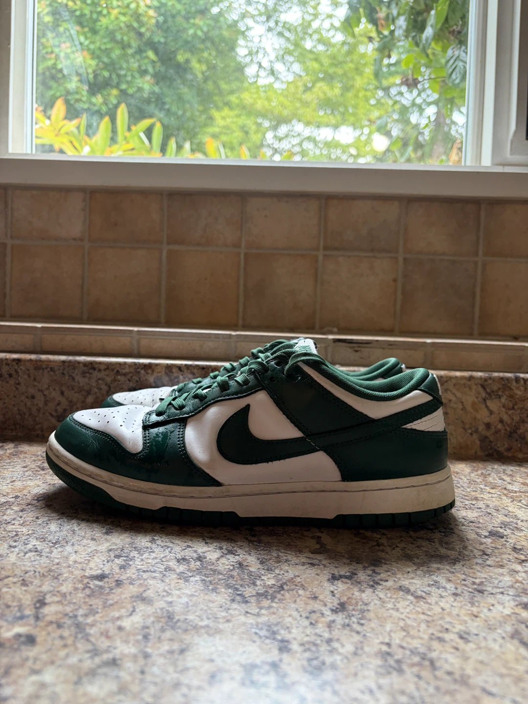 Nike Dunk Low Green White Sneakers - photo 3