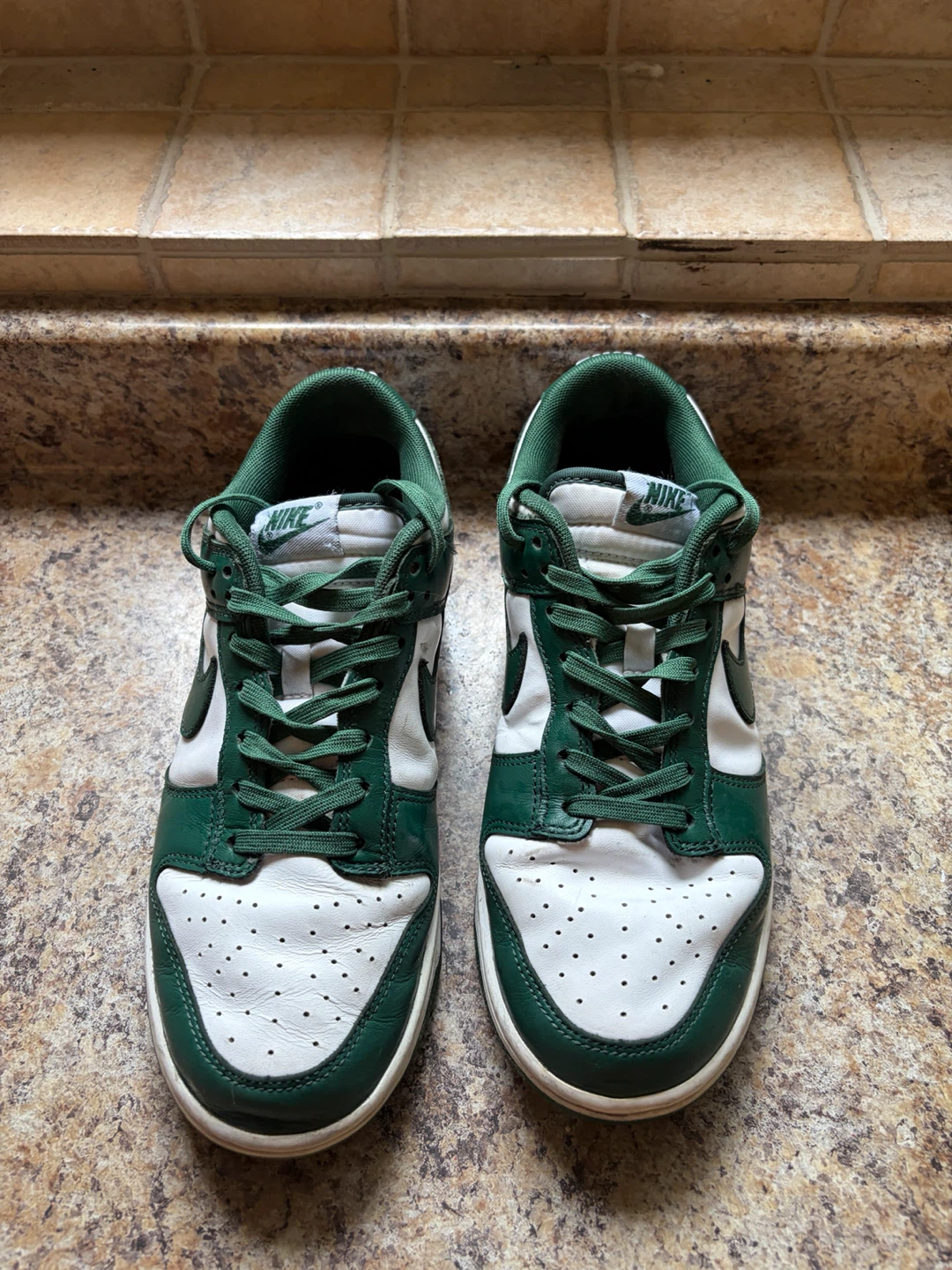 Nike Dunk Low Green White Sneakers - photo 4