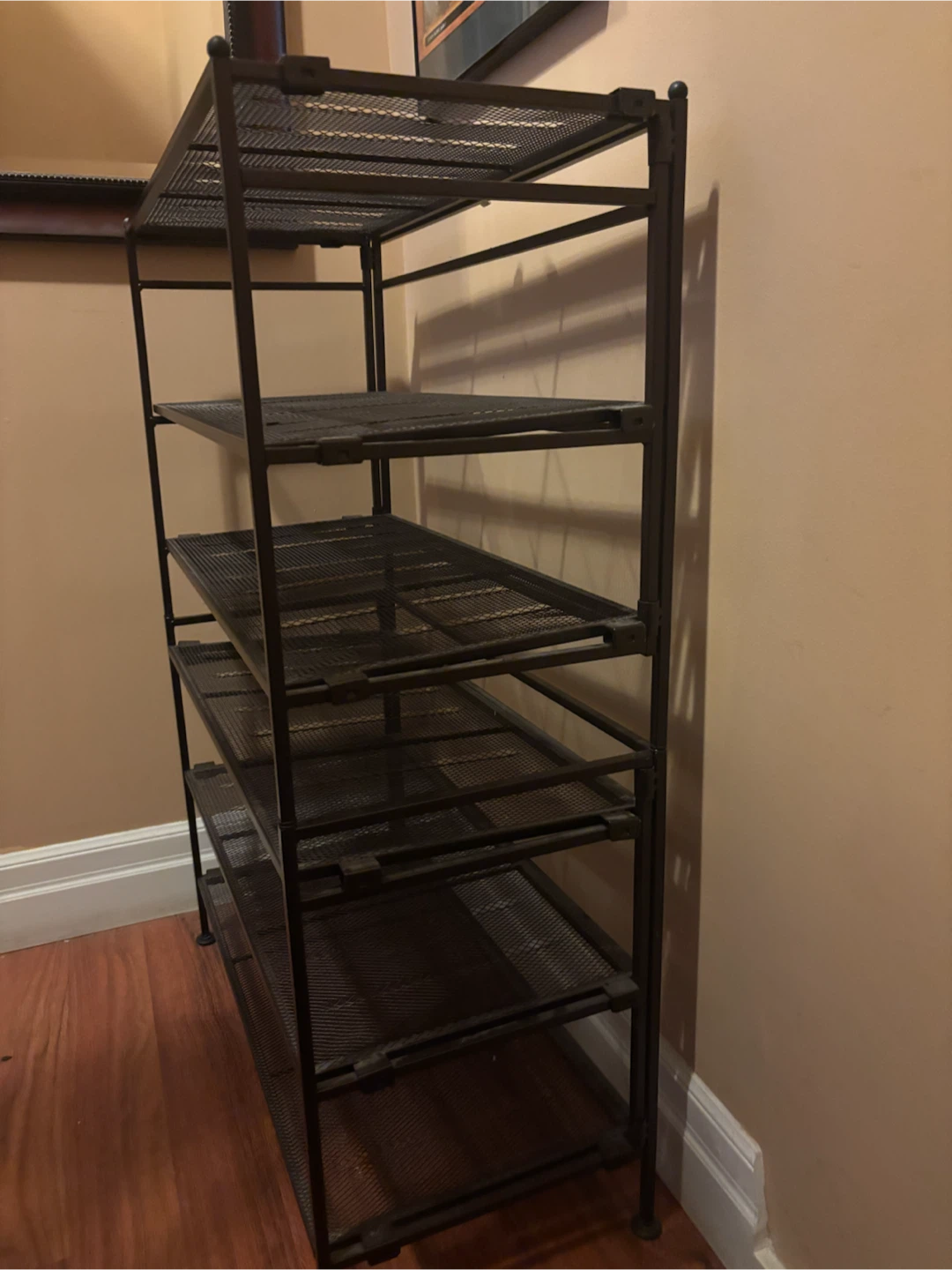Black 5-Tier Metal Mesh Shoe Rack - photo 3