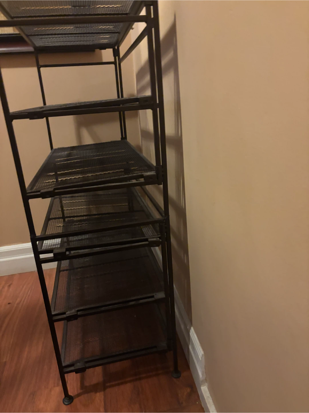 Black 5-Tier Metal Mesh Shoe Rack - photo 4