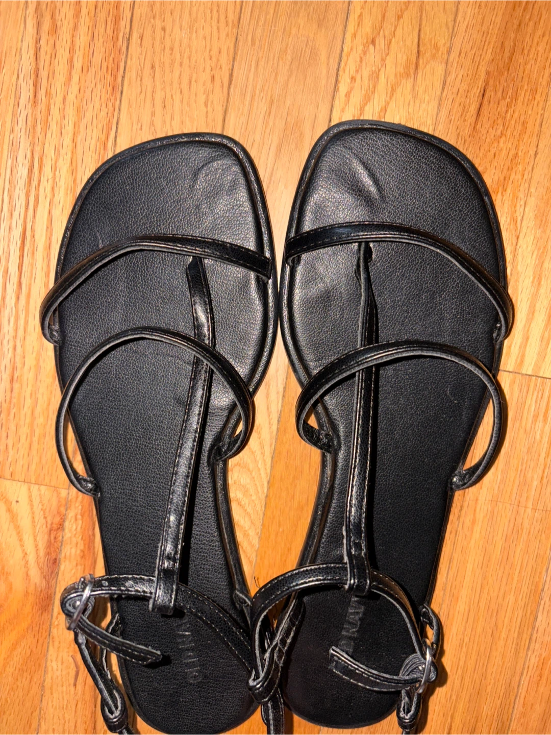 Old Navy Black Strappy Flat Sandals - photo 5