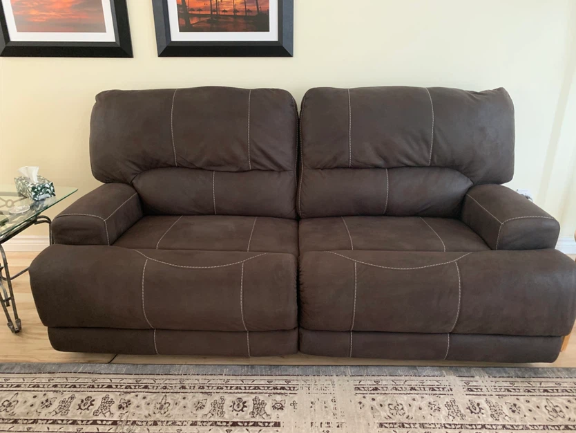 Brown Reclining Sofa and Oversized  chair