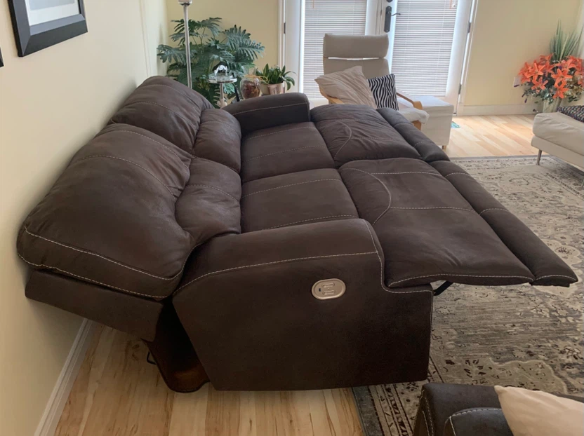 Brown Reclining Sofa and Oversized  chair - photo 4