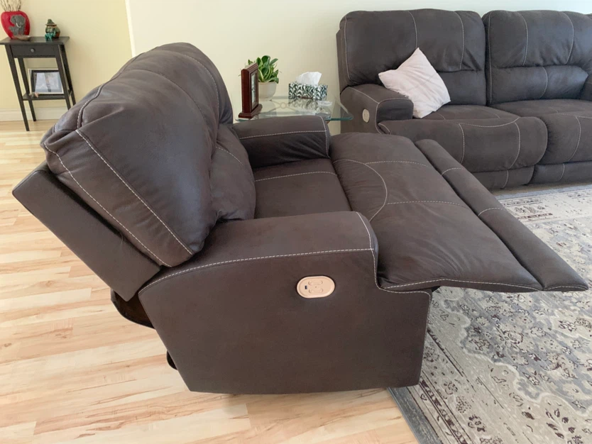 Brown Reclining Sofa and Oversized  chair - photo 5