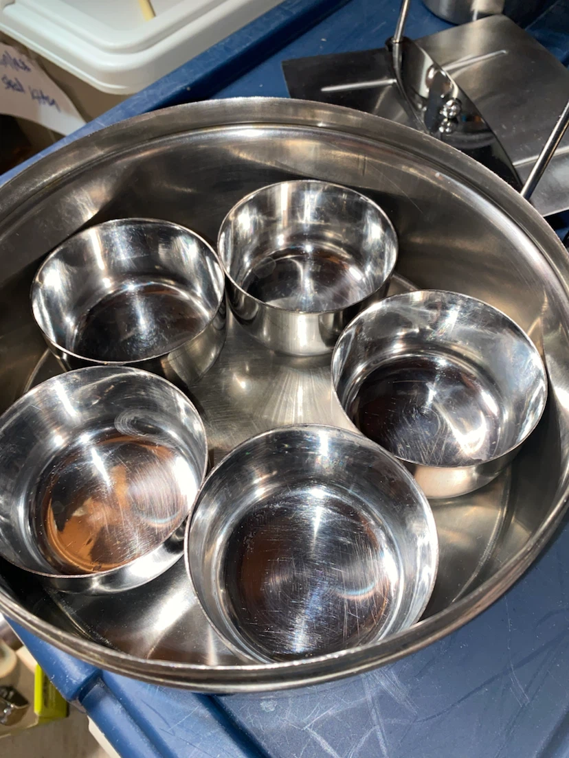 Stainless Steel Container with 5 Bowls & 5 Cups - photo 3