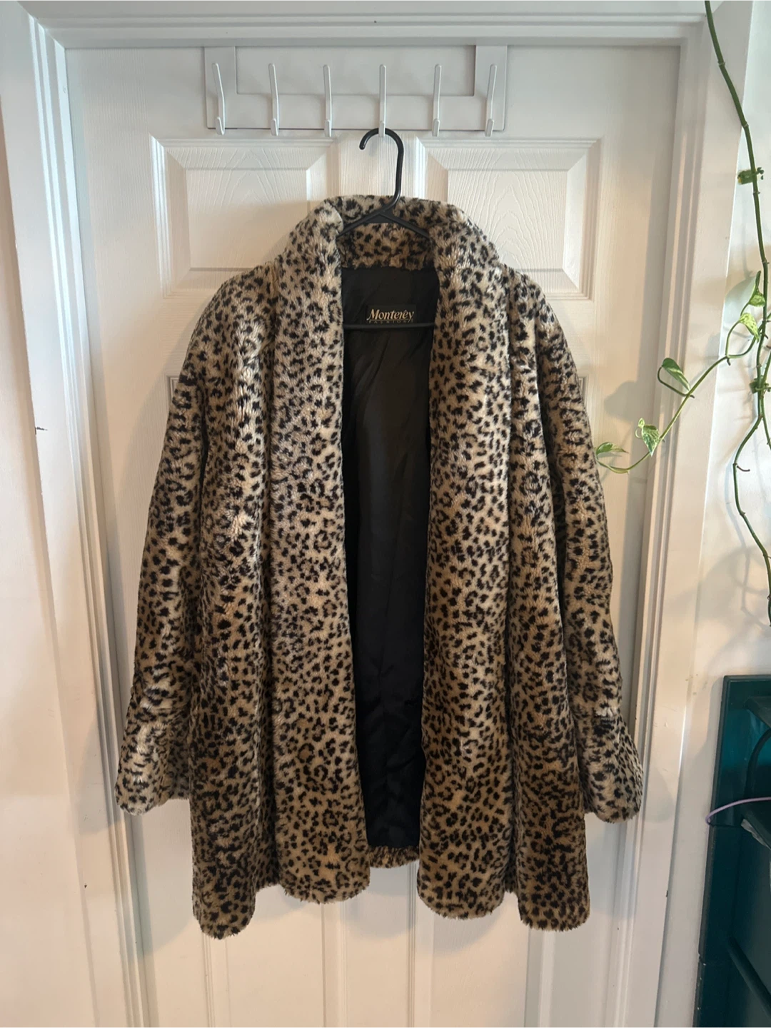 Monterey Leopard Print Faux Fur Coat