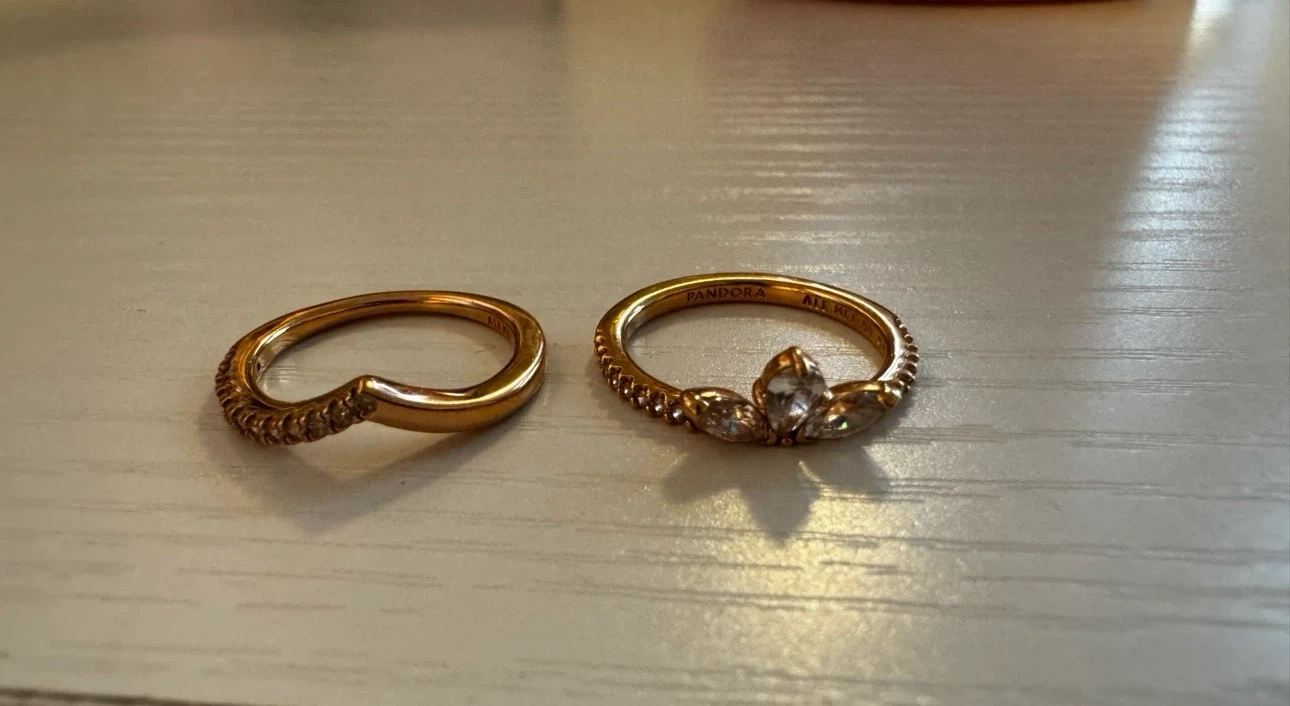 14K Rose Gold-Plated Pandora Stackable Rings - photo 4