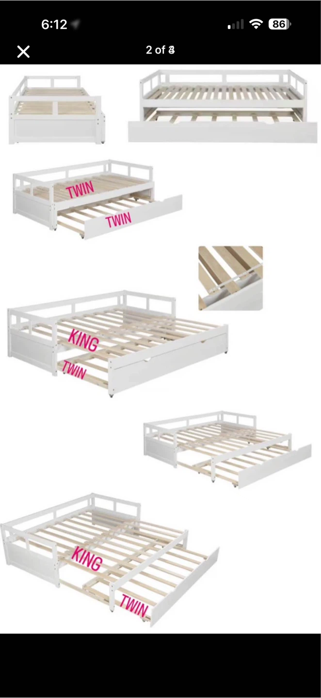 3 in 1 TRUNDLE BED (KING+TWINS) - photo 2