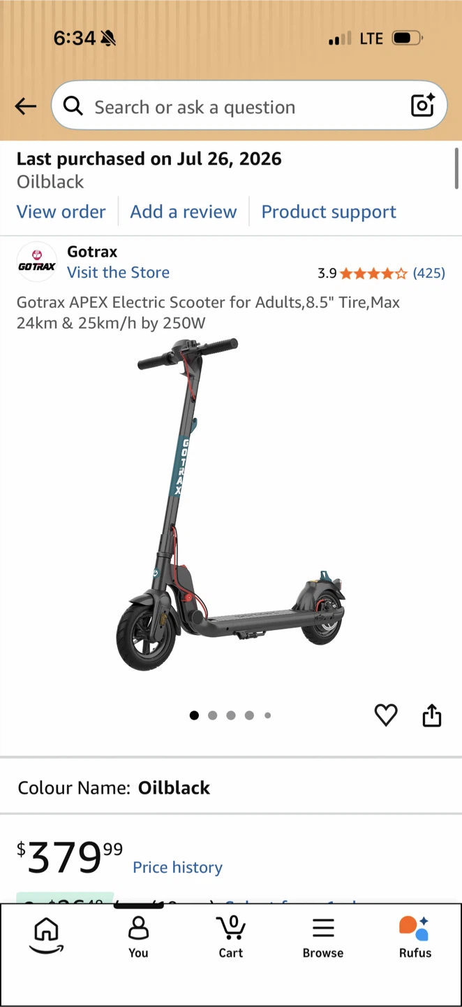 Gotrax APEX Electric Scooter for Adults - Oilblack - photo 2