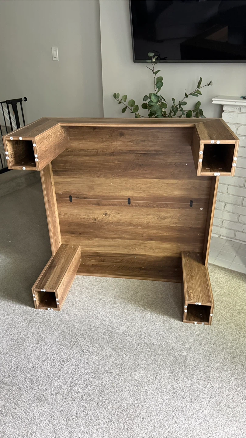 NEW 39.4-Inch Square Coffee Table, Rustic Brown - photo 4