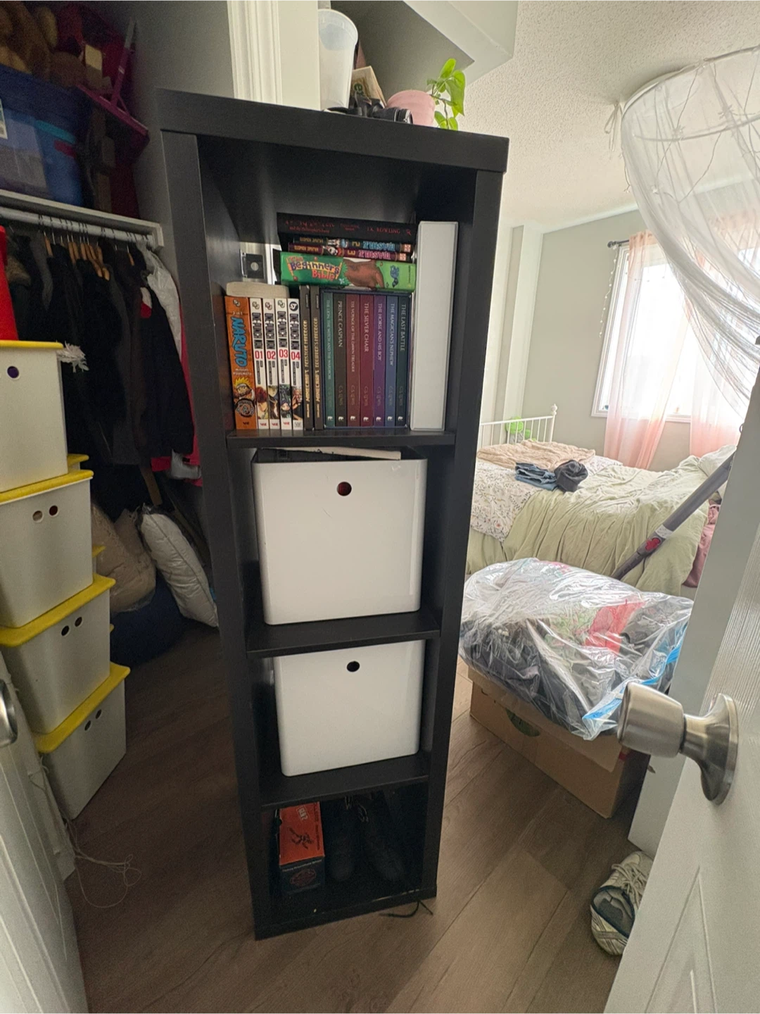 Black 4-Shelf Bookshelf