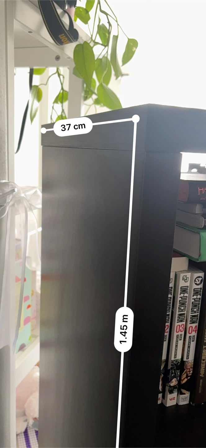 Black 4-Shelf Bookshelf - photo 3