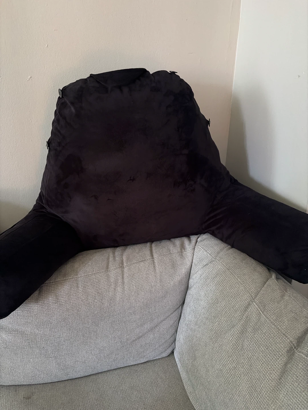 Black Reading Pillow/ Husband Pillow brand with Armrests