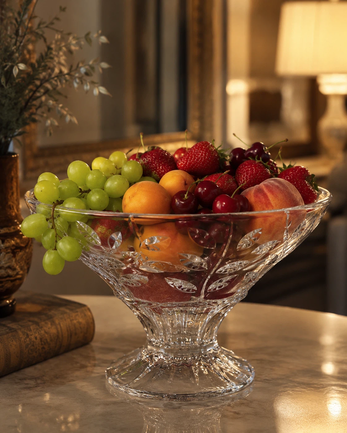 Crystal Footed Fruit Bowl