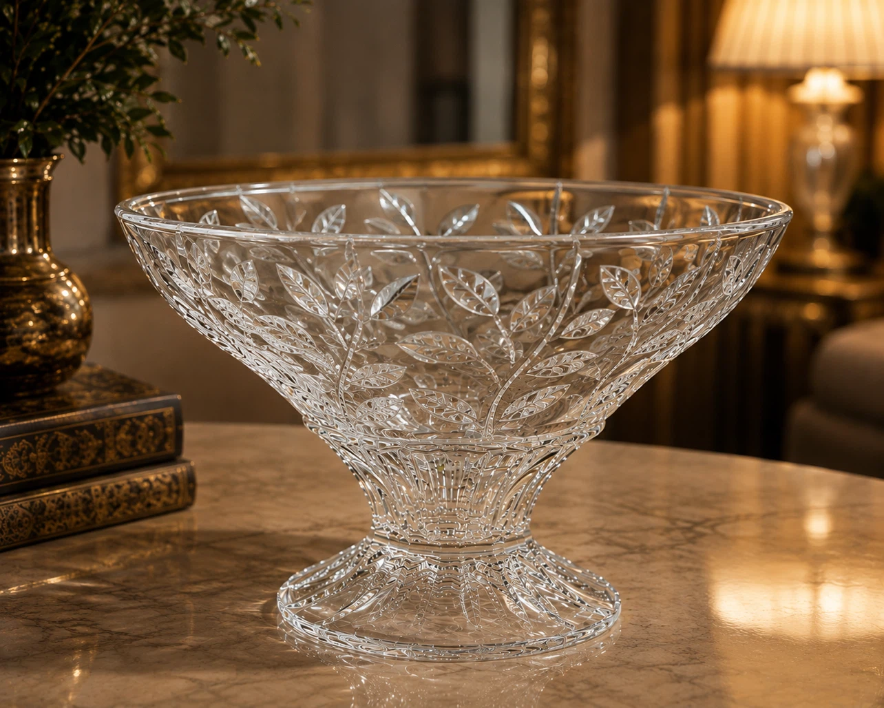 Crystal Footed Fruit Bowl - photo 3