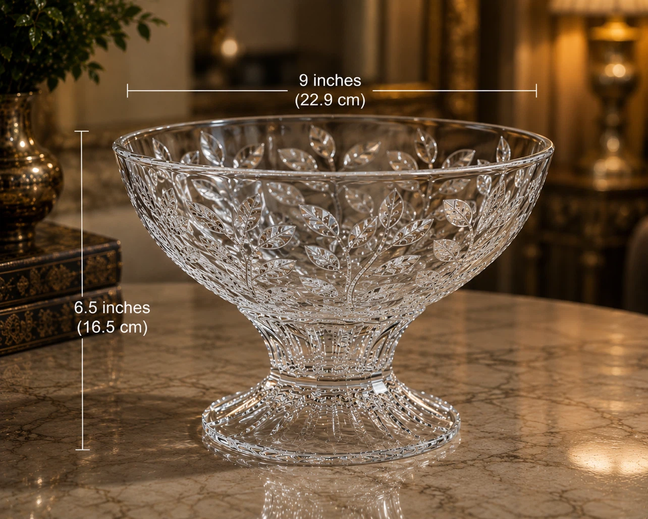 Crystal Footed Fruit Bowl - photo 4
