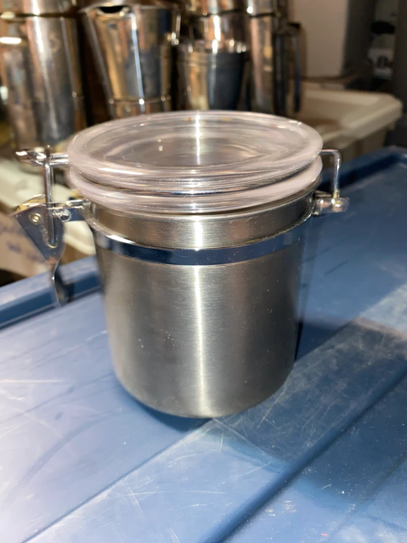 Stainless Steel Storage Canister with Clasp Lid