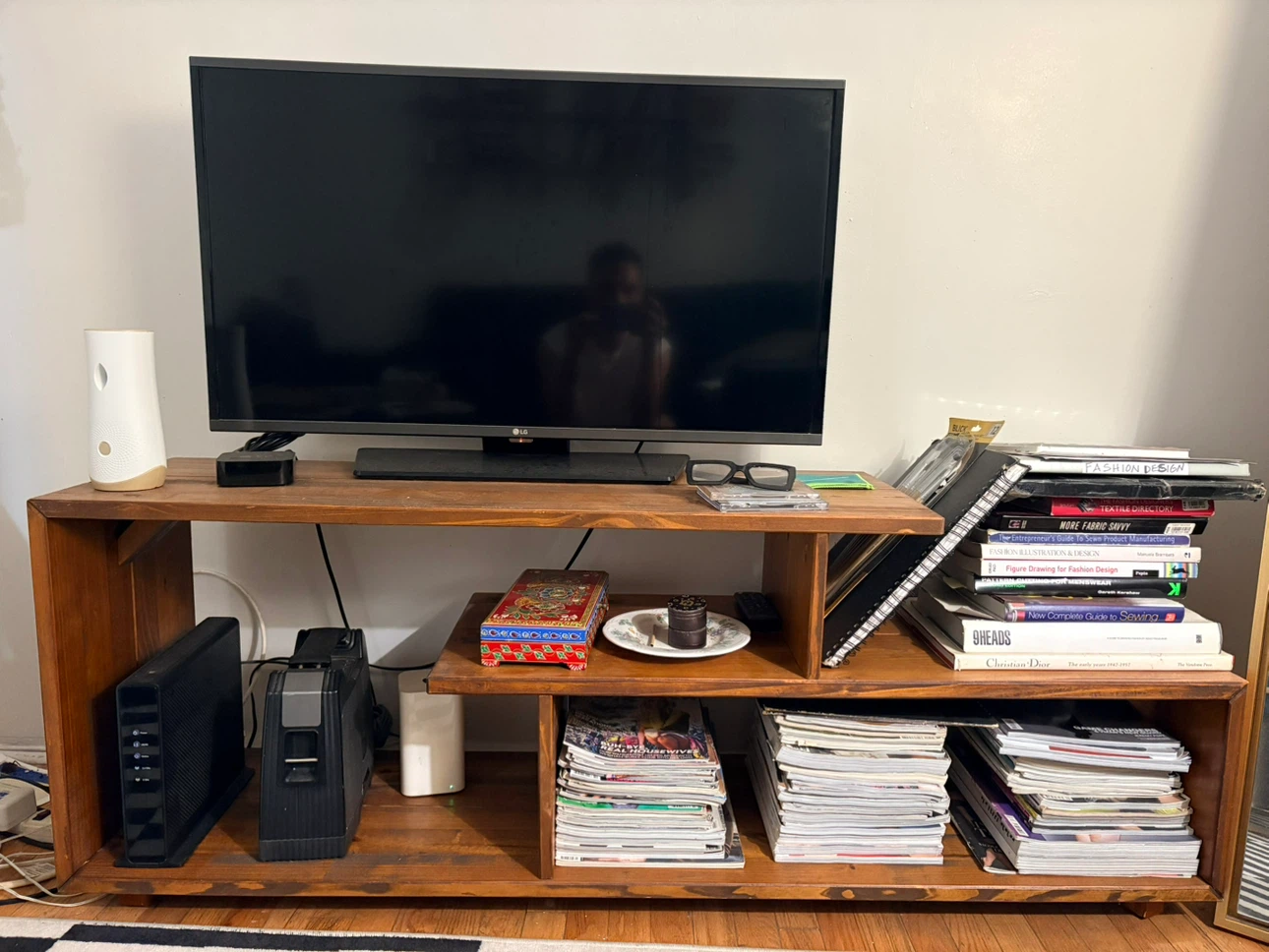 Wooden Media Stand