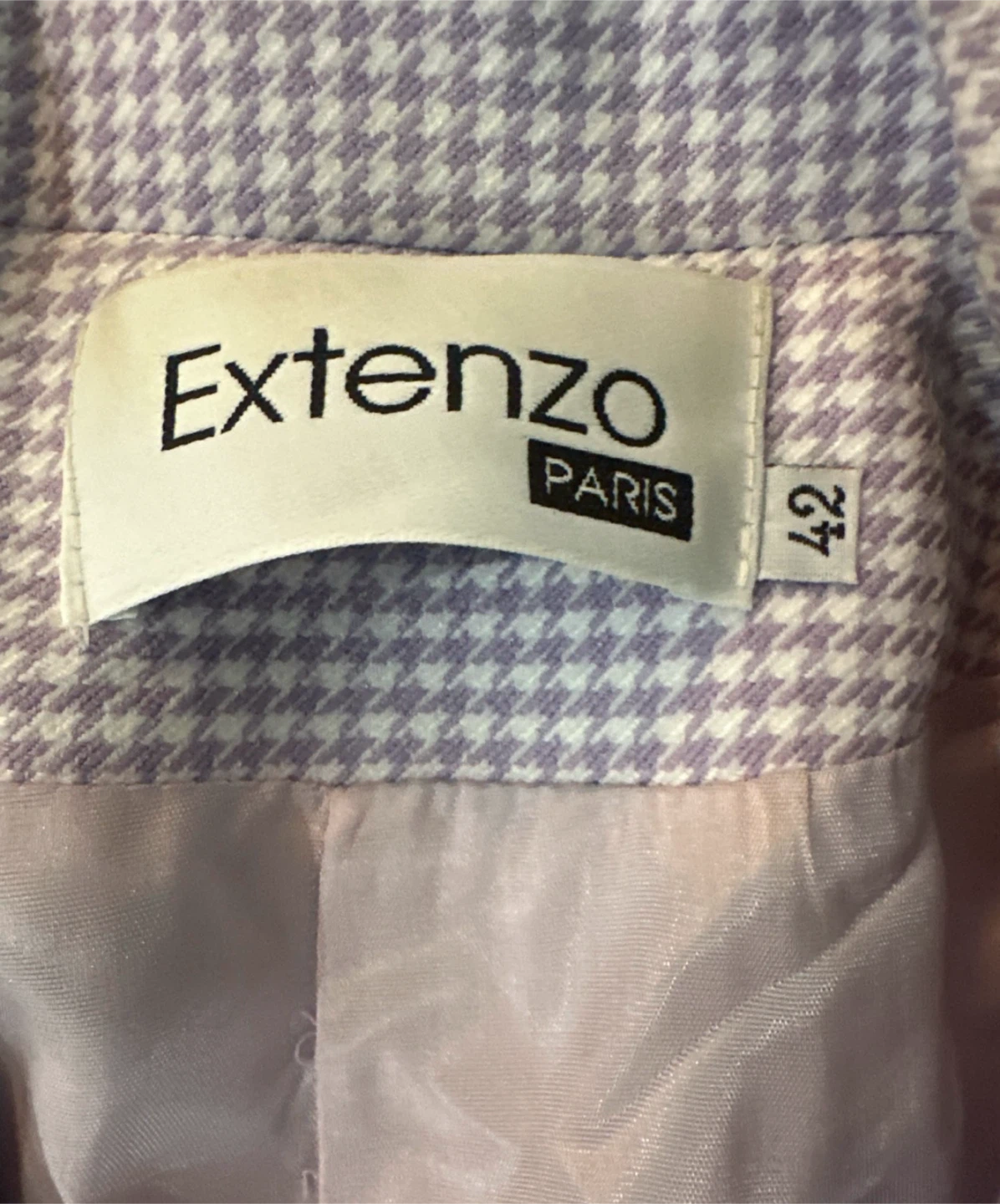Extenzo Paris Women's Suit Set - Lavender Check - photo 5