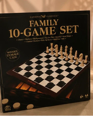 Cardinal Classics Family 10-Game Set with Wooden Storage Case