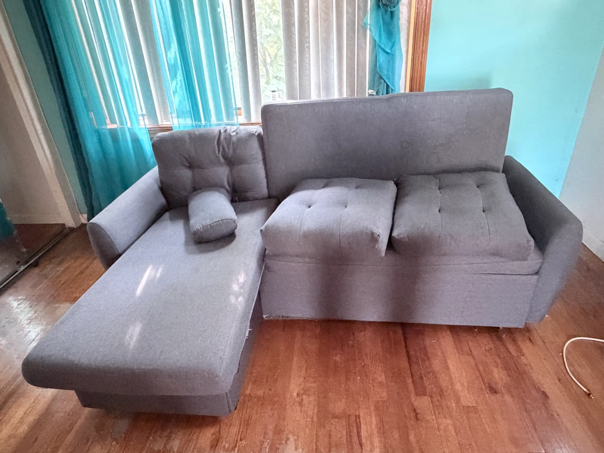 Gray Sectional Sofa with Chaise