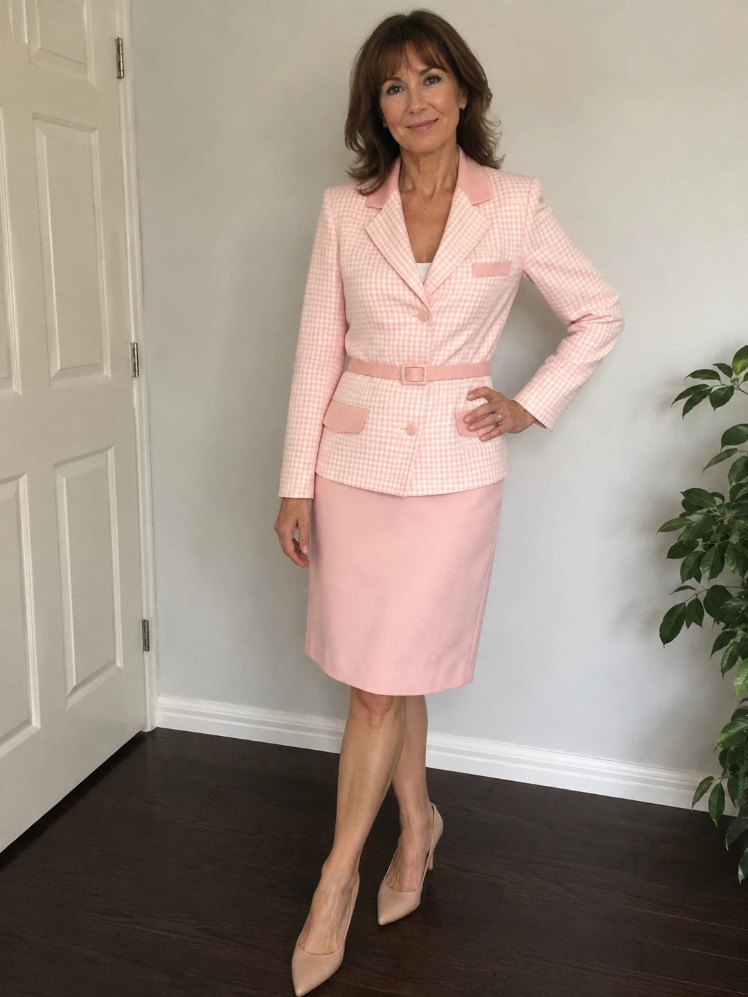 Motys Paris Pink Blazer and Skirt Set