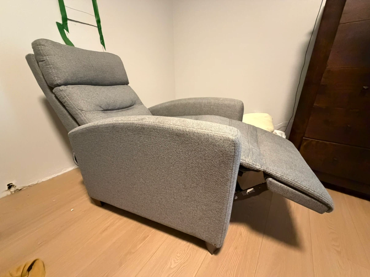 Grey Fabric Recliner Chair - photo 3