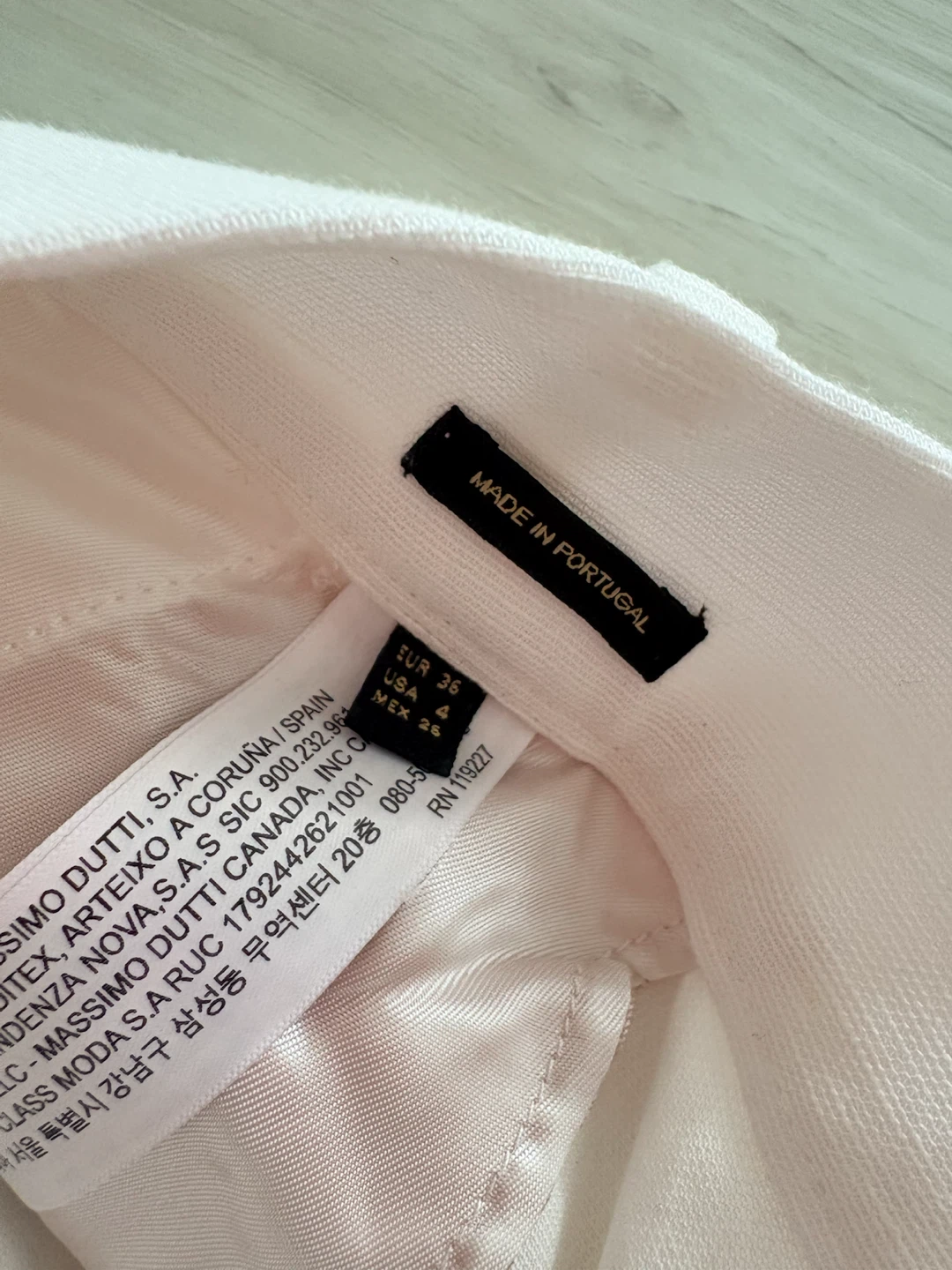Massimo Dutti White Linen Blend Pants Size 36 - photo 2