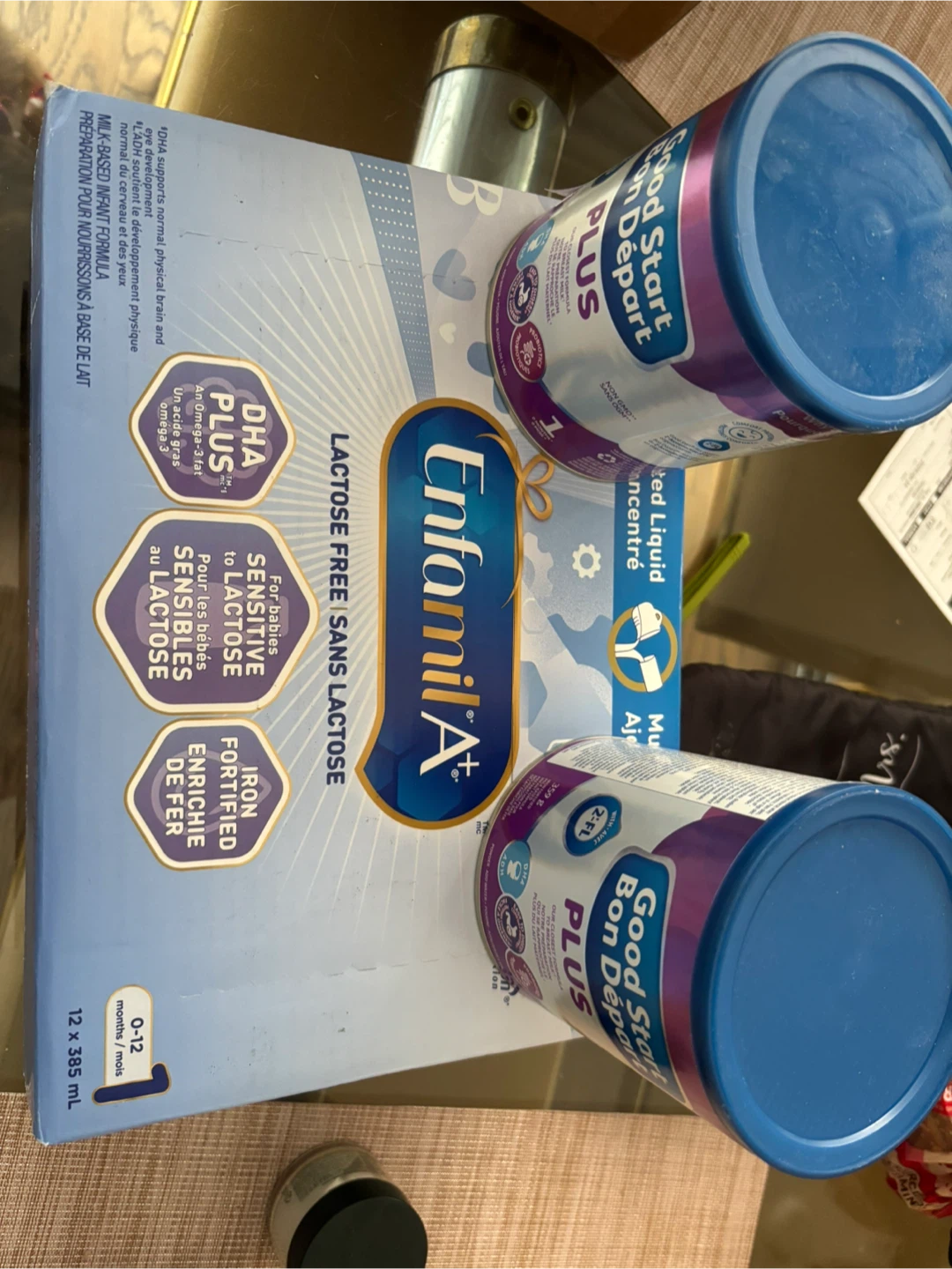 1 box Enfamil A+ Lactose Free Formula & 2 cans Good Start PLUS
