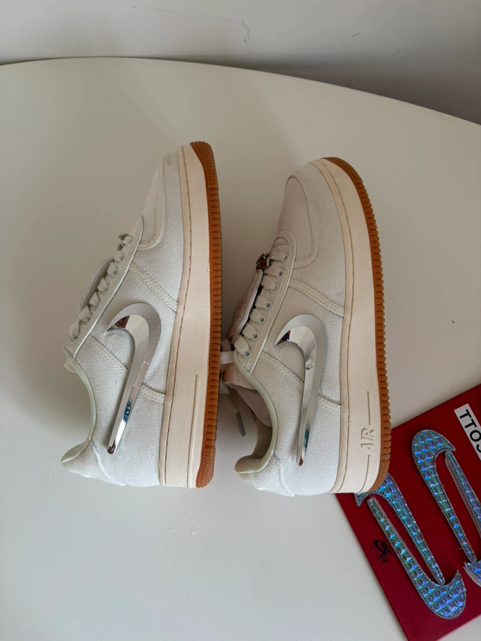 Nike Air Force 1 Low Travis Scott Cactus Jack Sneakers - photo 5