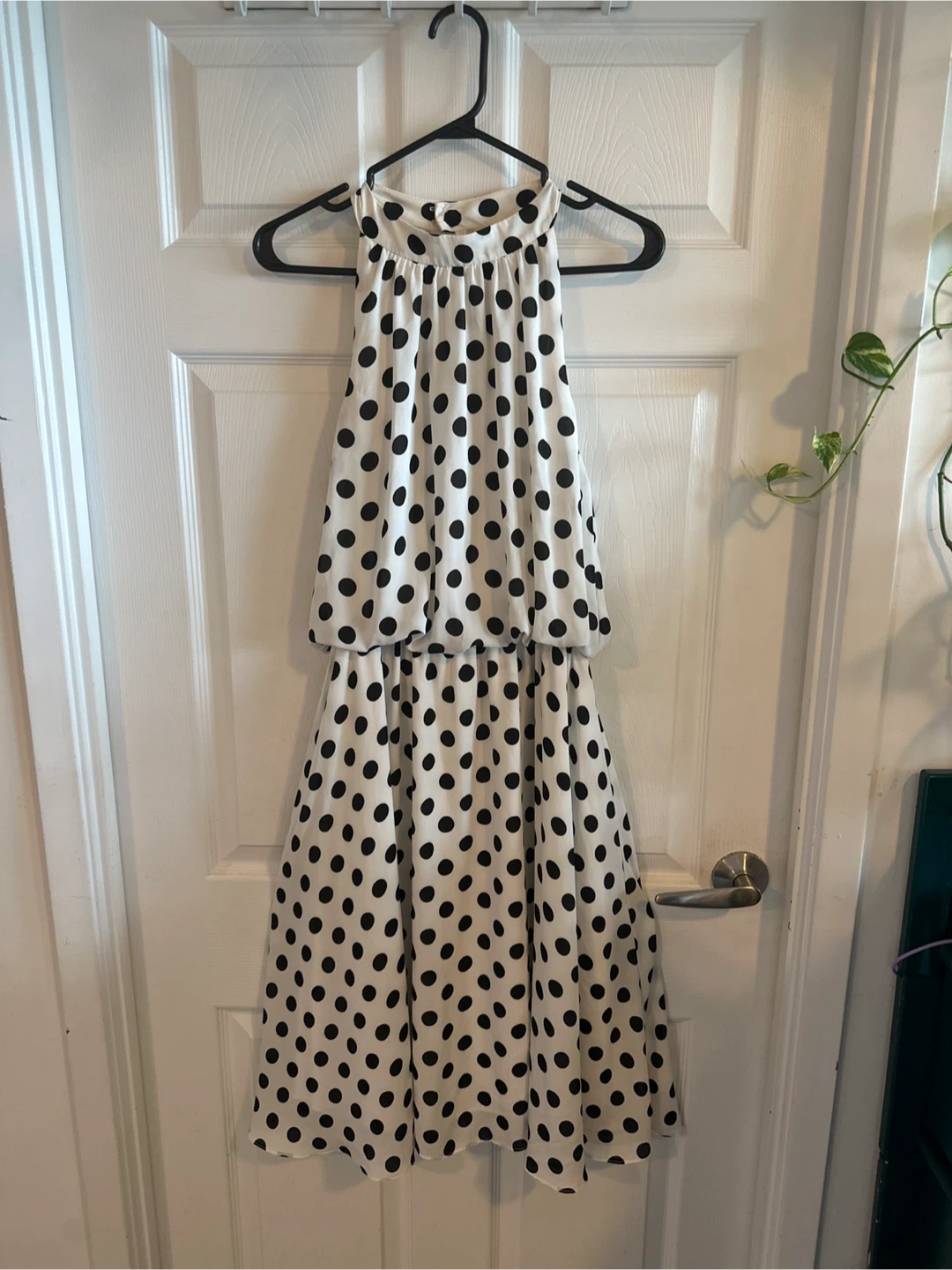 Women's Polka Dot Halter Dress