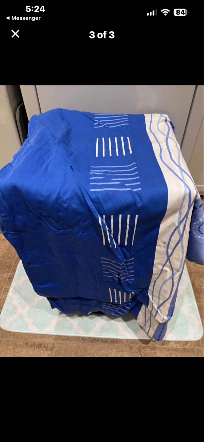 Blue Geometric Pattern Duvet Cover