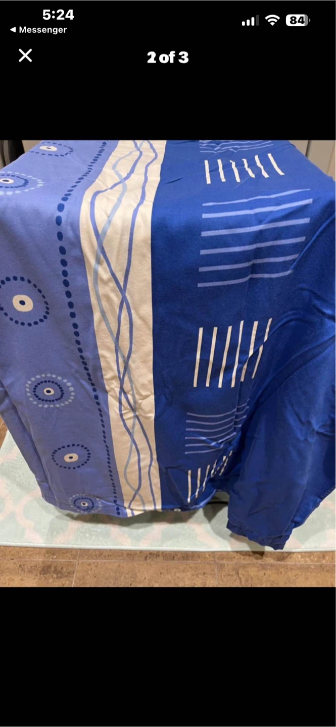 Blue Geometric Pattern Duvet Cover - photo 3