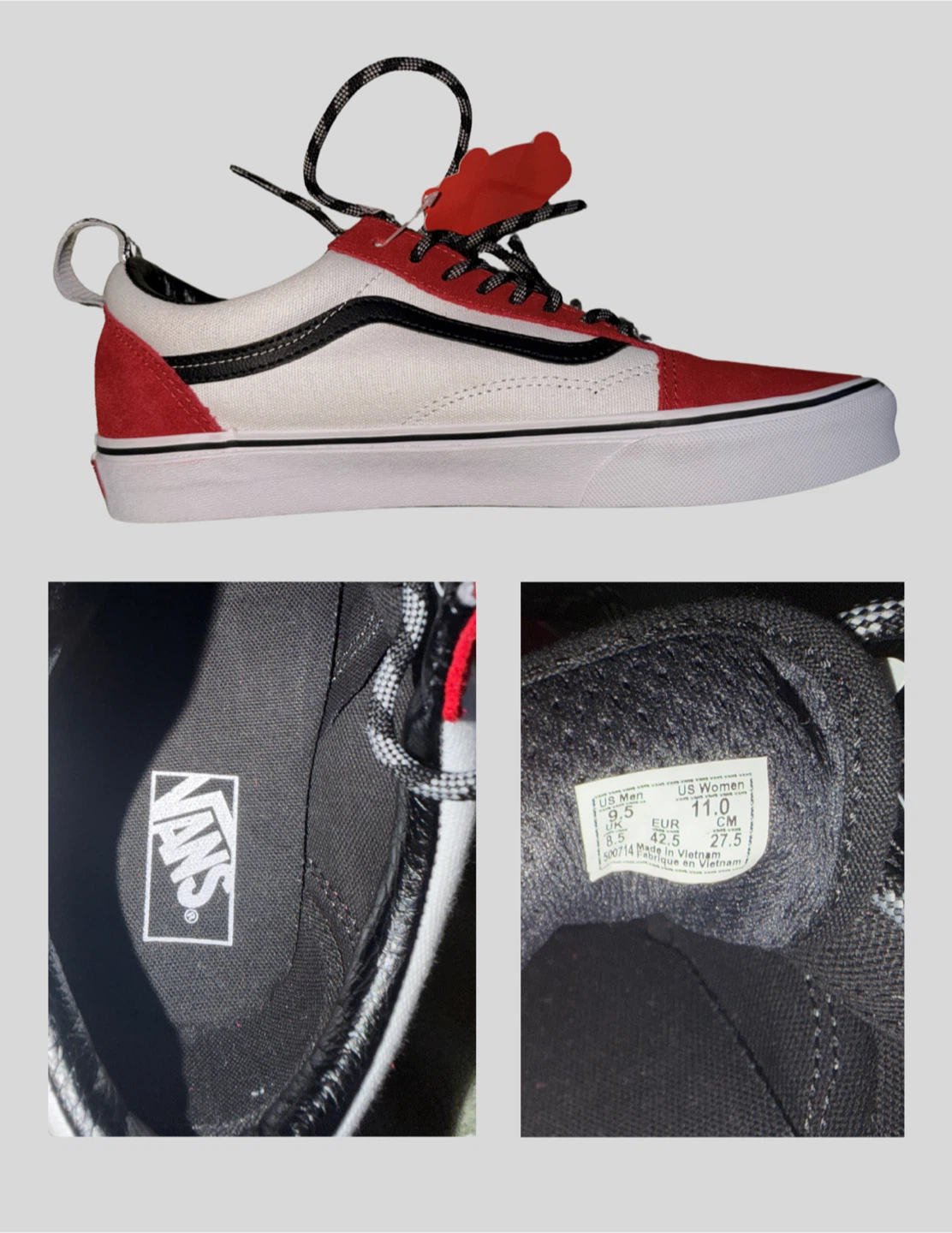 Vans Old Skool Shoes - Red/White - Men's 11 - photo 4