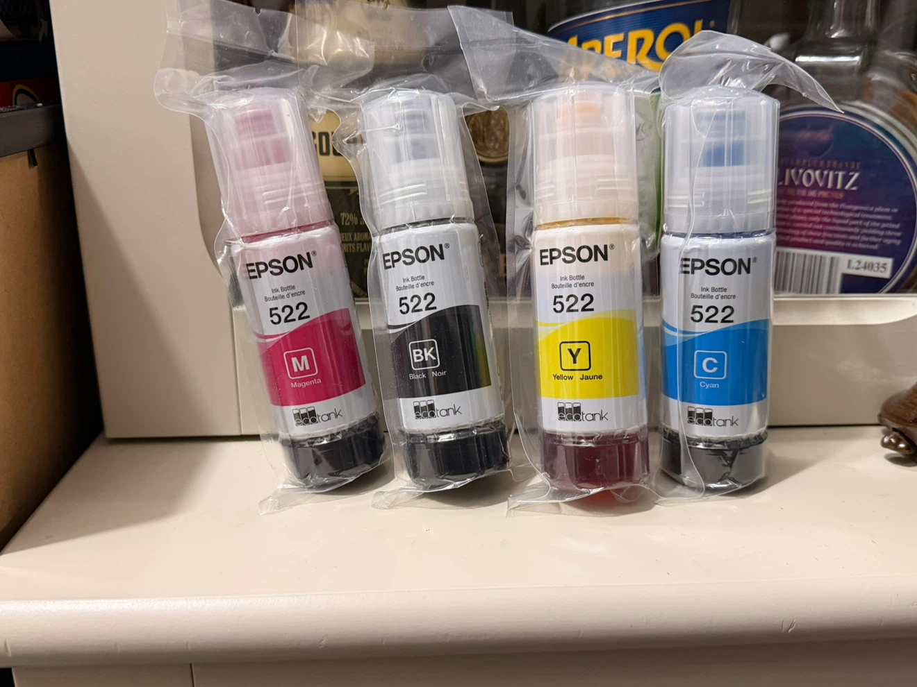 Epson 522 Ink Bottles - Magenta, Black, Yellow, Cyan - photo 2