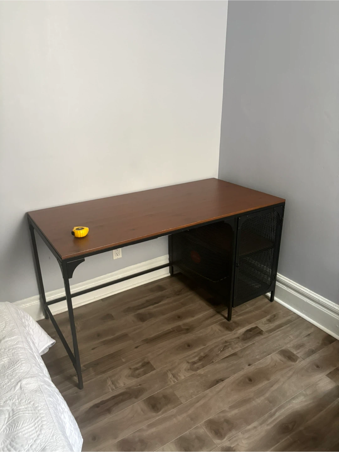 IKEA Desk with Storage Shelves