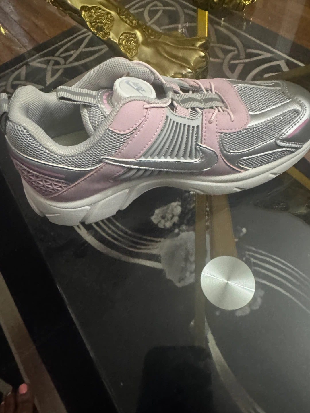 Nike Pink & Silver Athletic Shoes