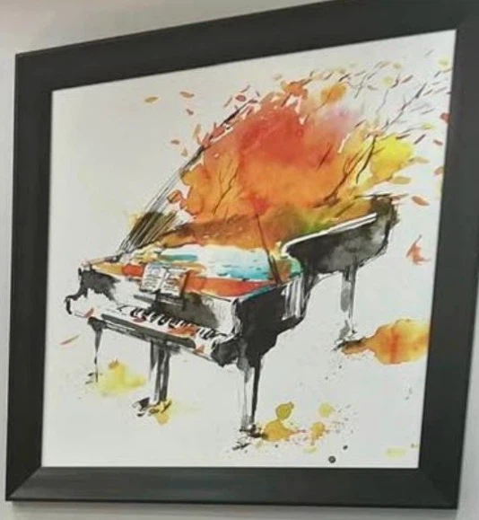 Framed Piano Art Print