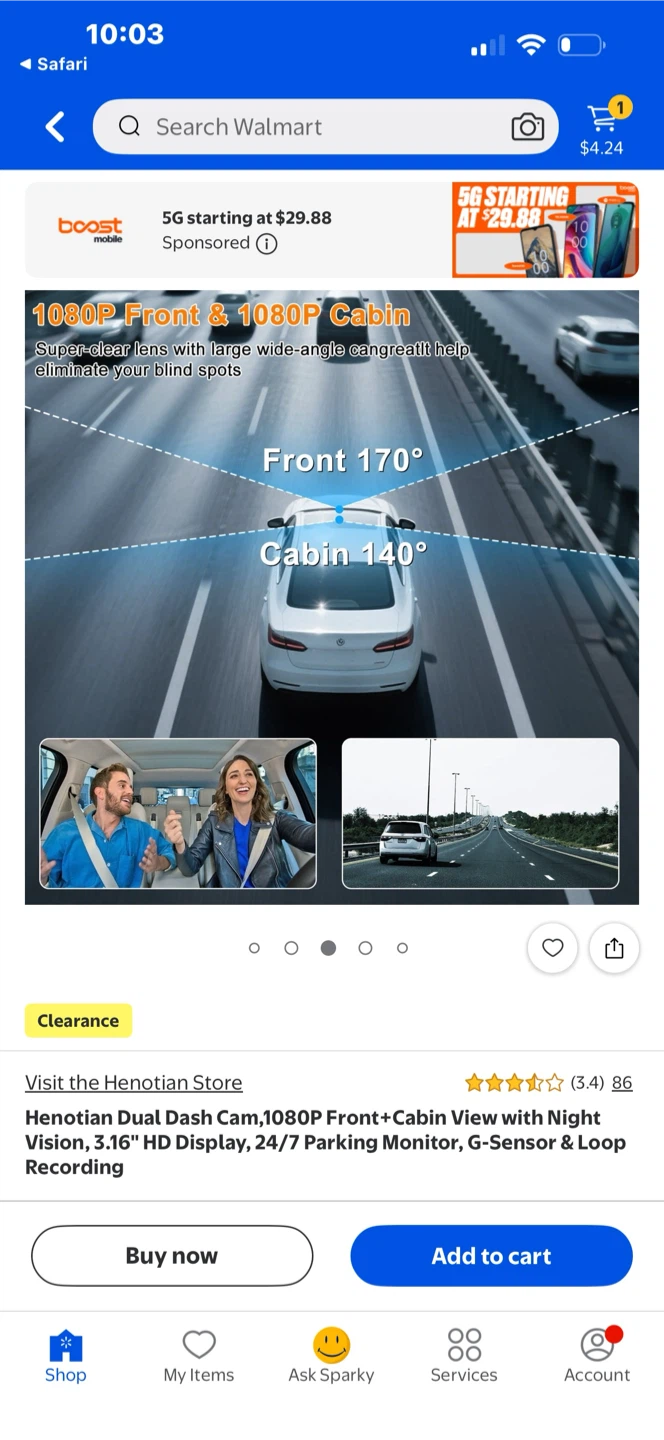 Henotian Dual Dash Cam with 3.16 inch HD Screen - photo 3
