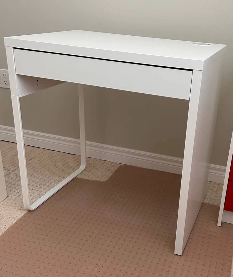 White IKEA Desk with Drawer