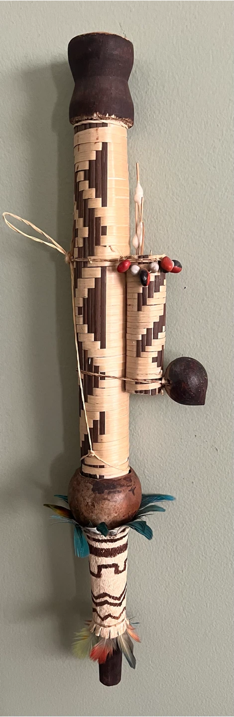 Handmade Woven Decorative Object with Feathers - photo 3