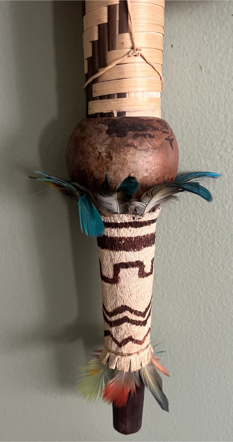 Handmade Woven Decorative Object with Feathers - photo 4