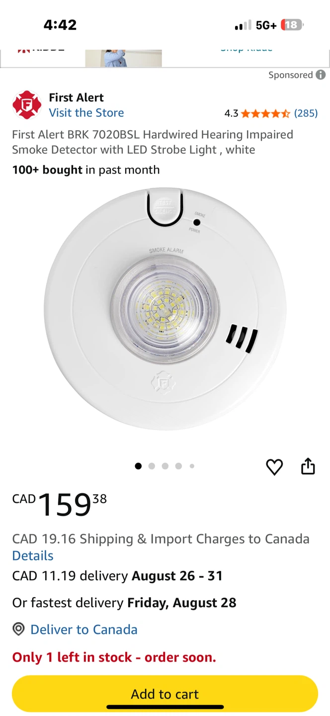 BRK Slim LED Strobe Smoke Alarm - photo 3
