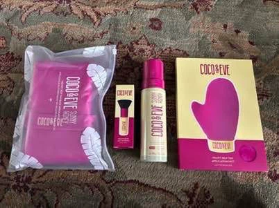 New Sealed Medium Coco & Eve Sunny Honey Bali Bronzing Bundle